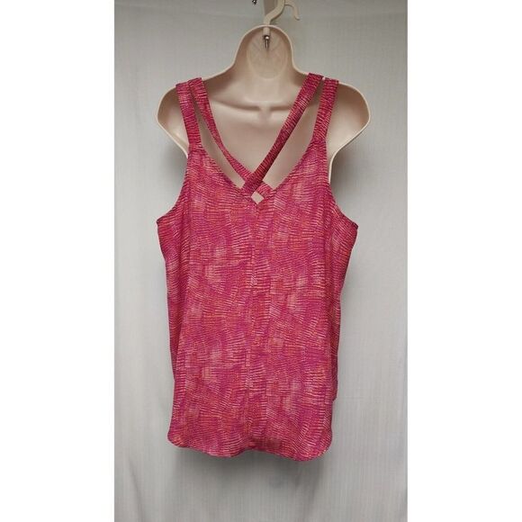 𝅺APT 9 V- Neck Cross Back Pink Top Size XL - Picture 4 of 5